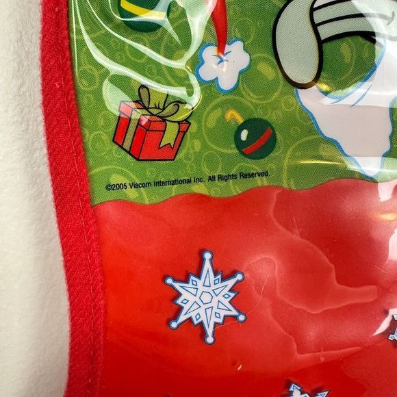 Y2K SpongeBob 2005 Christmas Stocking Plastic Small Rare - Picture 3 of 5